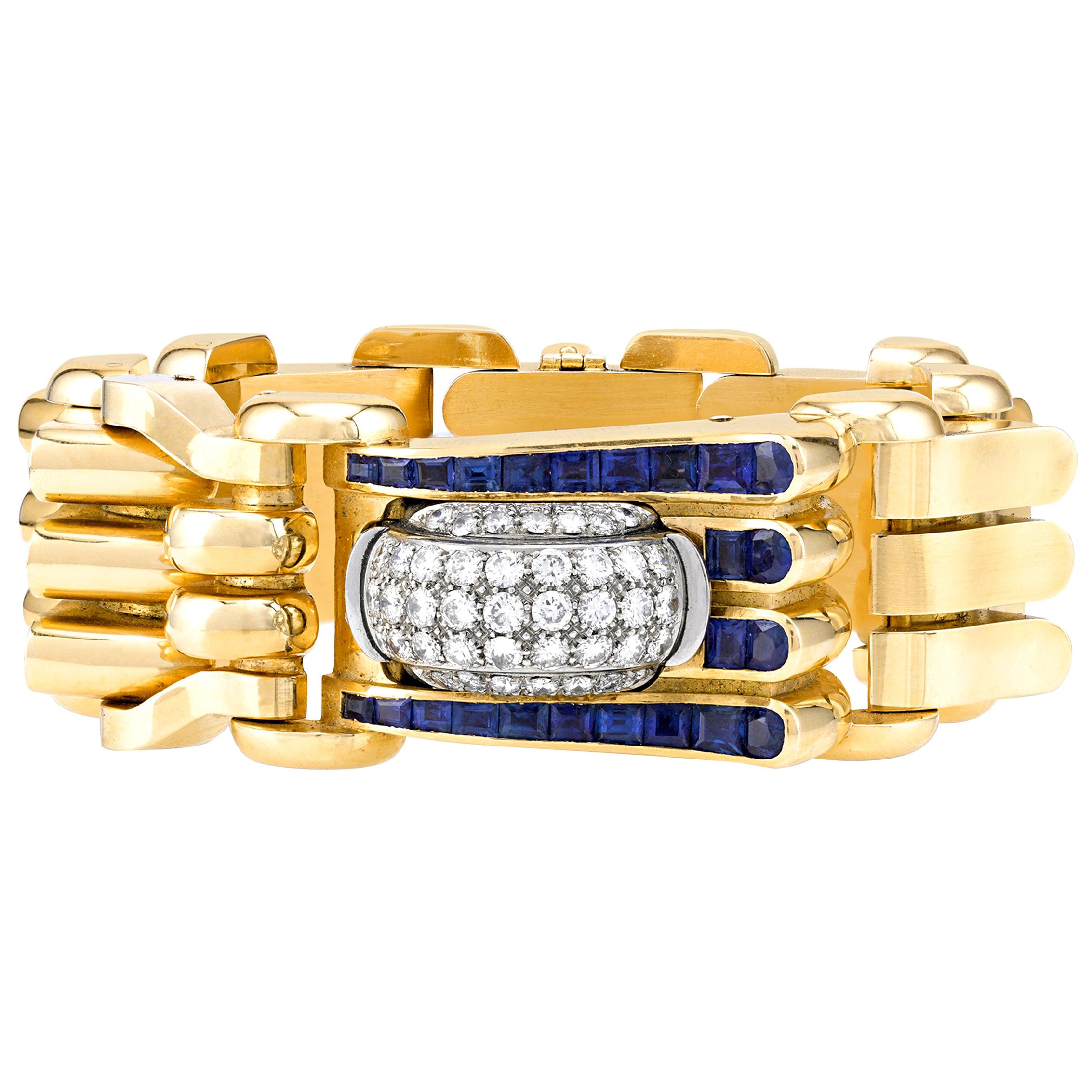 Longines Sapphire and Diamond Watch Bracelet