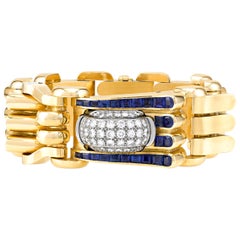 Vintage Longines Sapphire and Diamond Watch Bracelet