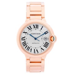 Cartier Ballon Bleu Men's Large 18 Karat Rose Gold Watch W69006Z2
