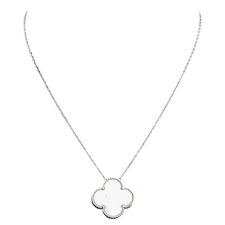 van cleef large alhambra pendant