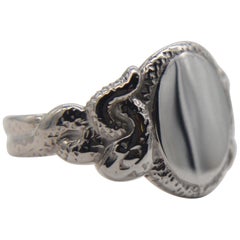 Ingram Cecil Medusa Sterling Silver Snake Signet Ring