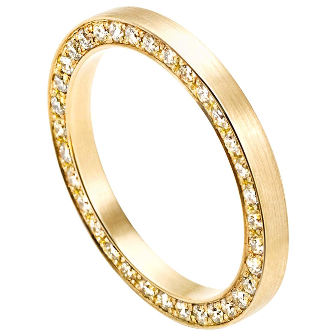 18 Karat Yellow Gold Diamond Full Eternity Ring #13-#16  For Sale