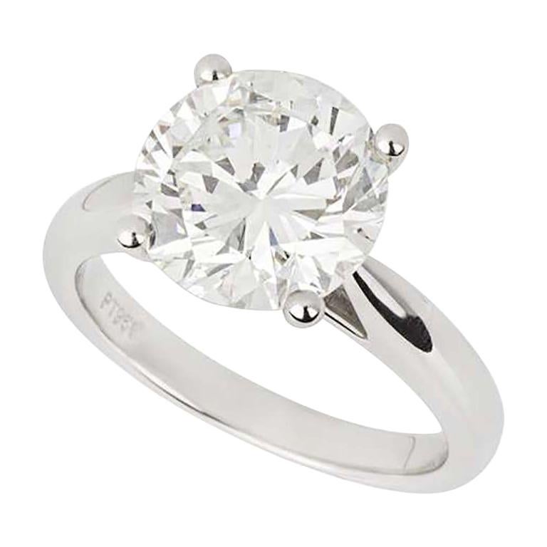 GIA Certified Diamond Solitaire Engagement Ring 3.93 Carat H/VS1