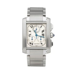 Cartier Tank Francaise Chronoreflex Stainless Steel 2303 OR W51001Q3 Wristwatch