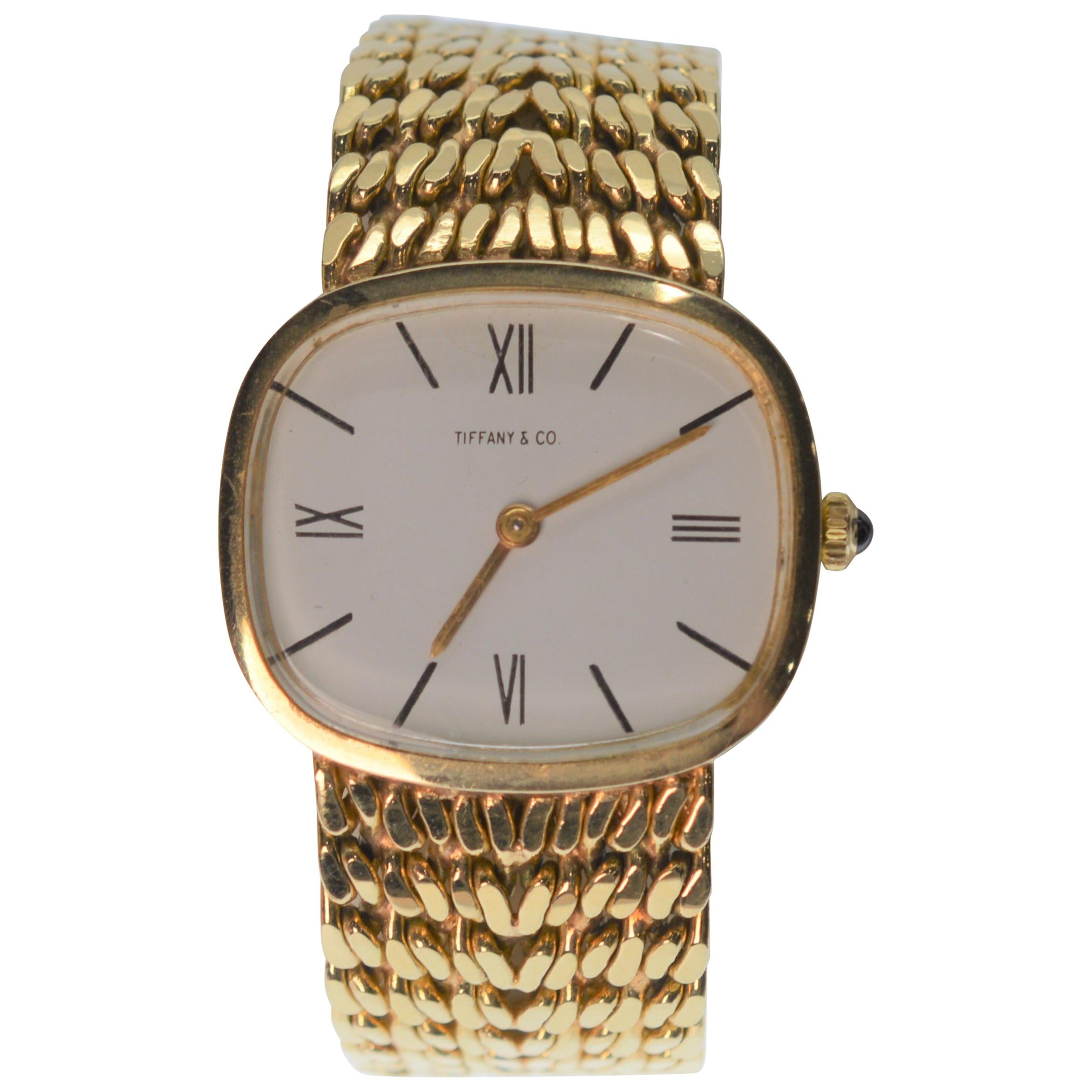 Tiffany & Co 18K Yellow Gold Swiss 17J Mechanical Watch  