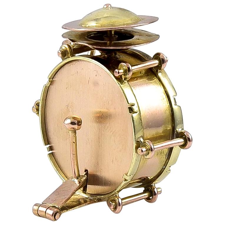 Gold Base Drum Charm