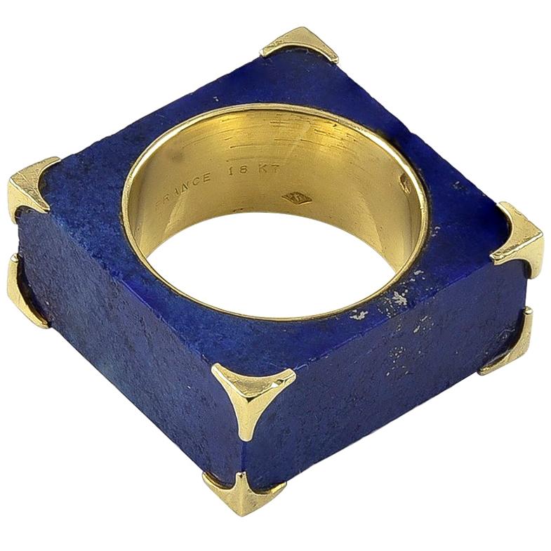 Gold and Lapis Tiffany France Ring
