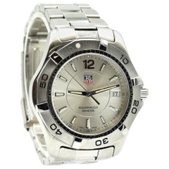 TAG Heuer Aquaracer Stainless Steel Silver Wristwatch Ref WAF 112