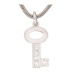 Theo Fennell Princess Cut Diamond Key Pendant