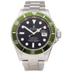 Used Rolex Submariner Kermit Stainless Steel 16610LV Wristwatch