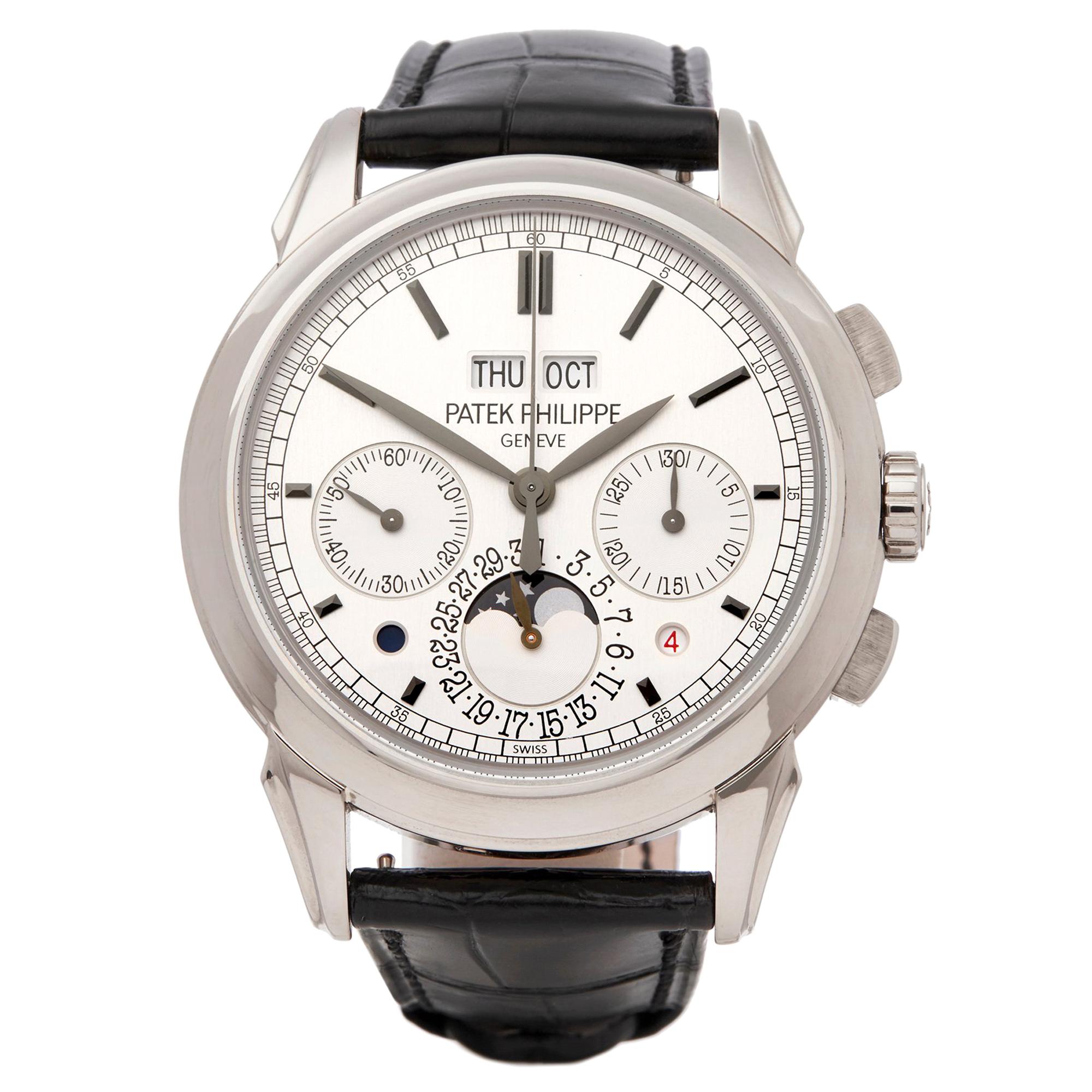 Patek Philippe Perpetual Calendar Chronograph 18K White Gold 5270G-001 Watch
