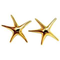 Statement Mod 3D Starfish Stud Earrings 18 Karat