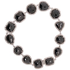 Ruchi New York Multi Shape Rose Cut Black Diamond Bracelet
