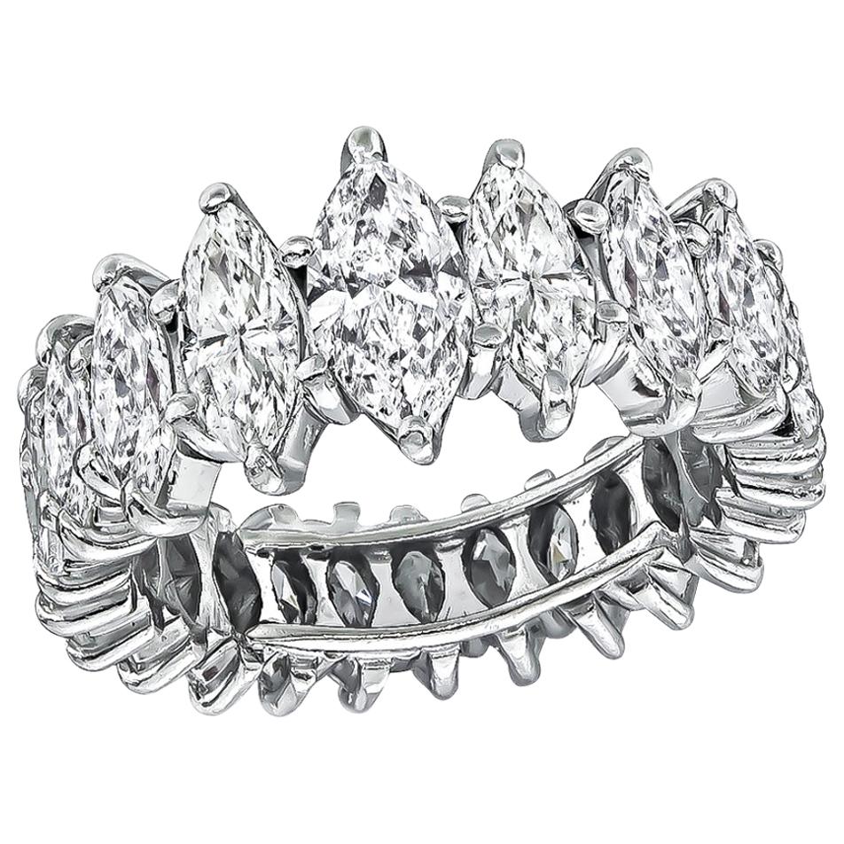 Marquise Cut Diamond Platinum Eternity Ring