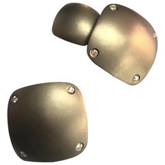 Margherita Burgener Diamond Titanium Gold Cufflinks