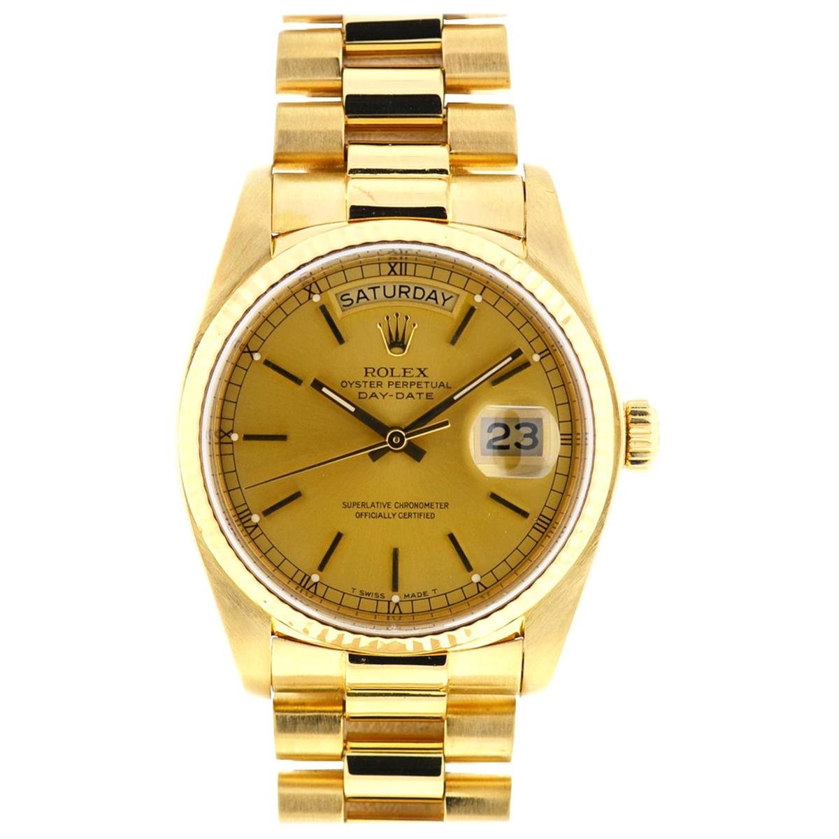 18 Karat Yellow Gold Watch 