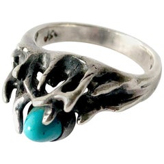 Vintage Jack Boyd Sterling Silver Turquoise San Diego Modernist Ring