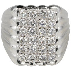 Stunning 1.65 Carat G VVS Diamond Jumbo Sized Unisex Ring