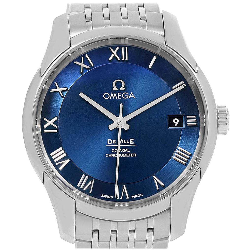 Omega Deville Co-Axial Blue Dial Watch 431.10.41.21.03.001 Unworn