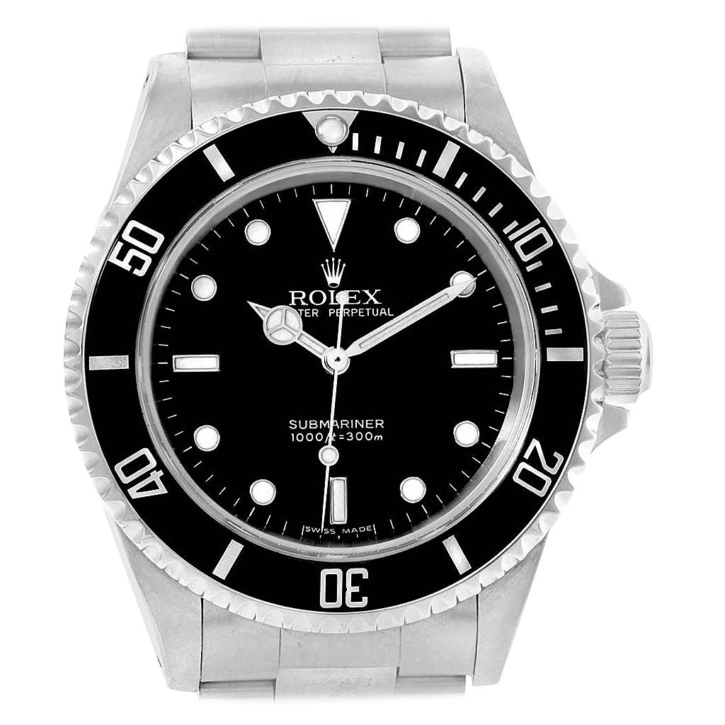 Rolex Submariner No-Date 2-Liner Men’s Watch 14060 Box Papers For Sale