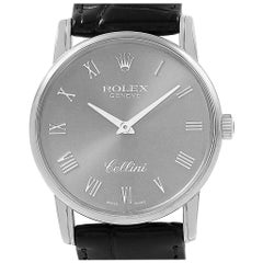 Rolex Cellini Classic Slate Dial 18 Karat White Gold Men’s Watch 5116