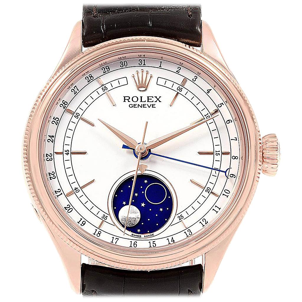 Rolex Cellini Moonphase Everose Rose Gold Automatic Men’s Watch 50535