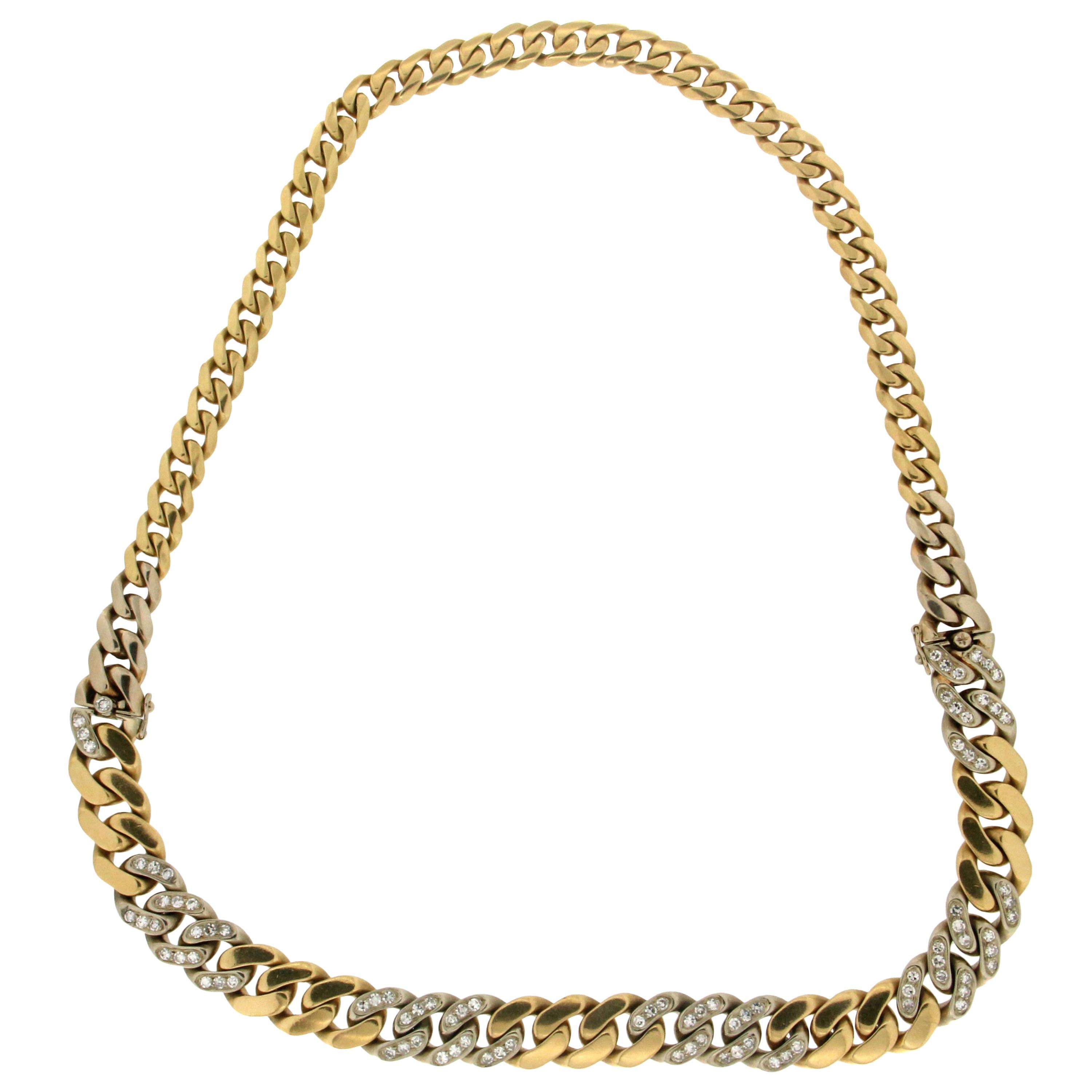 Bulgari 18 Karat Yellow Gold Diamonds Choker Necklace