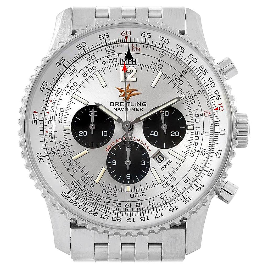 Breitling Navitimer 50th Anniversary Men's Watch A41322 Box Papers For ...