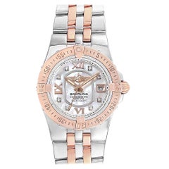 Breitling Galactic 30 Steel Rose Gold Diamond Ladies Watch C71340