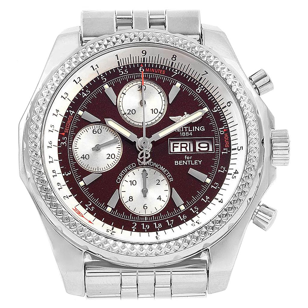 Breitling Bentley Motors GT Burgundy Dial Chronograph Watch A13362