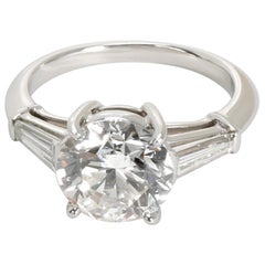 Tiffany & Co. Diamond Engagement Ring in Platinum H VS1 3.16 Carat