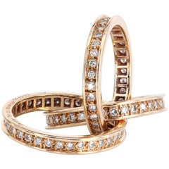 Diamond-Set Rolling Ring by Cartier
