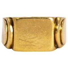 Art Deco Stylish Gent's Gold Signet Ring