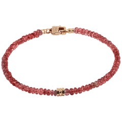 Tateossian Precious Stone Beaded Bracelet - Ruby & 18 Karat Gold