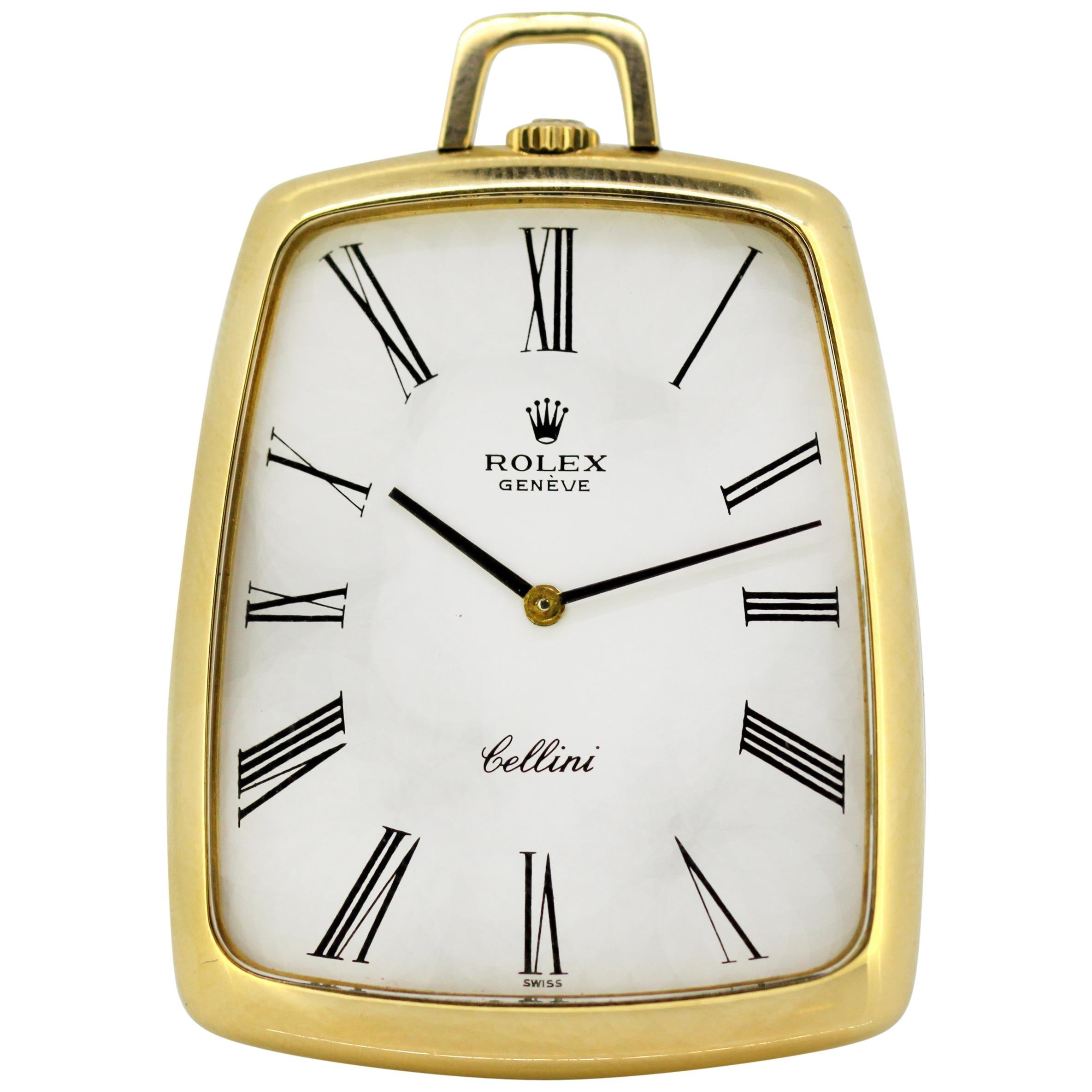 Rolex Cellini Pocket Watch 18 Karat Gold, 3727, circa 1970s