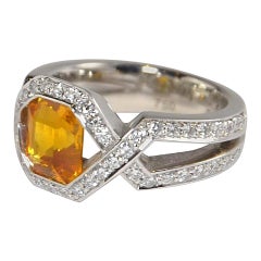 Friedrich Gold Sapphire Diamond Golden Dress Ring