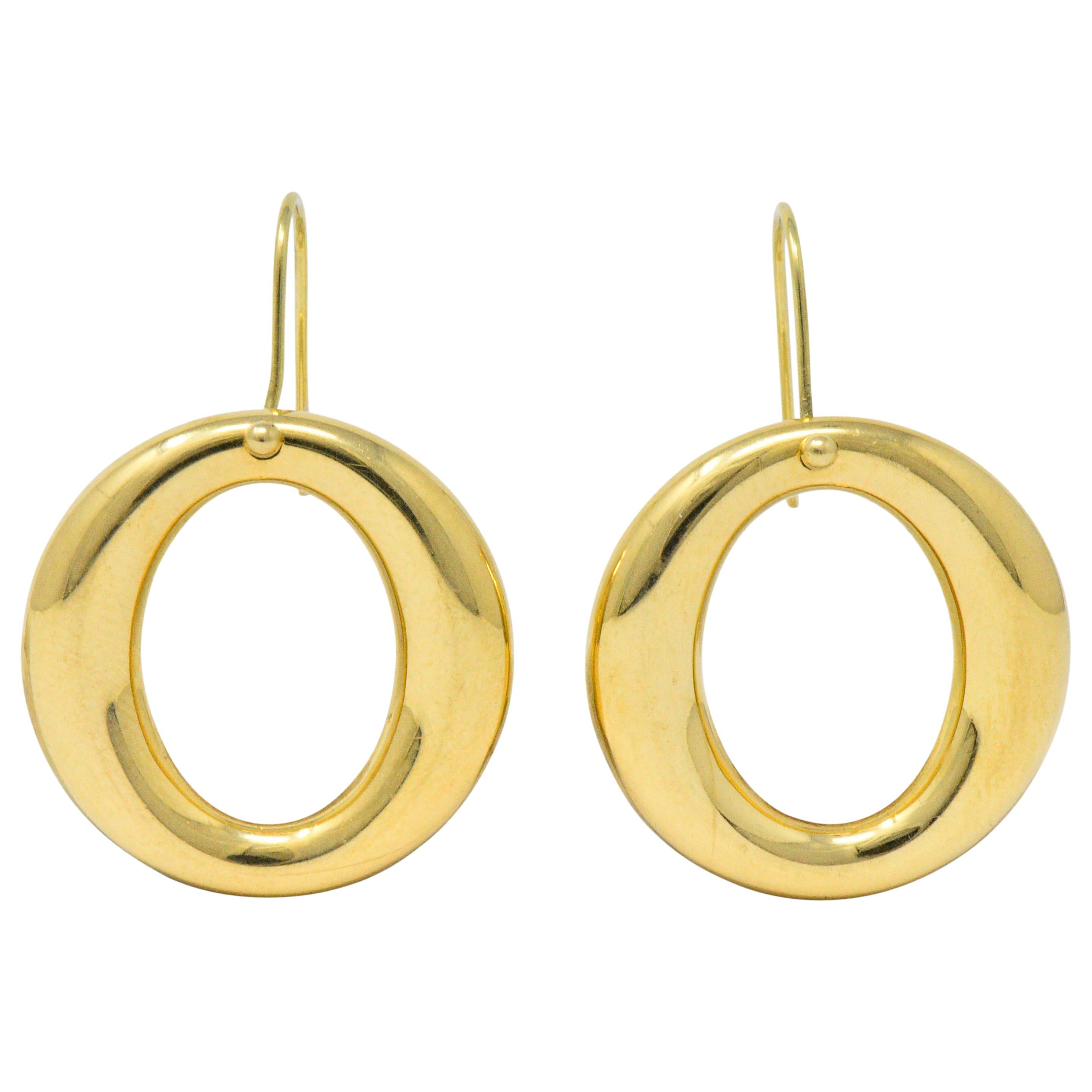 Elsa Peretti Tiffany & Co. 18 Karat Gold Sevillana Drop Earrings