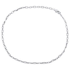 Tacori 925 Sterling Silver Oval Chain Link Choker Necklace