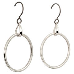 M. Hisae Drop Hoop Earrings