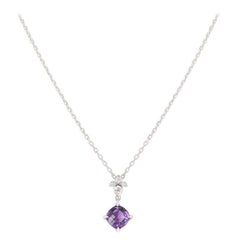 Cartier Diamond and Amethyst Lotus Collection Pendant