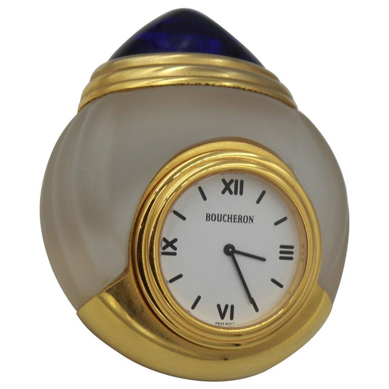 Boucheron Jaipur Small Glass Table Clock at 1stDibs