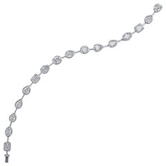 Vivid Diamonds 7.82 Carat Diamond and Platinum Bracelet