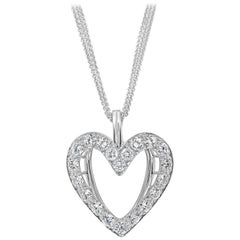 Roman Malakov Collar Colgante Corazón Diamante Brillante Redondo Total 3.75 Quilates