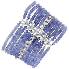 Vintage Cathy Waterman Tanzanite 12-Row Wheat Bracelet