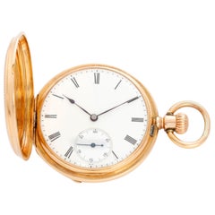 Patek Philippe Vintage 18 Karat englische Jagdgehäuse-Taschenuhr