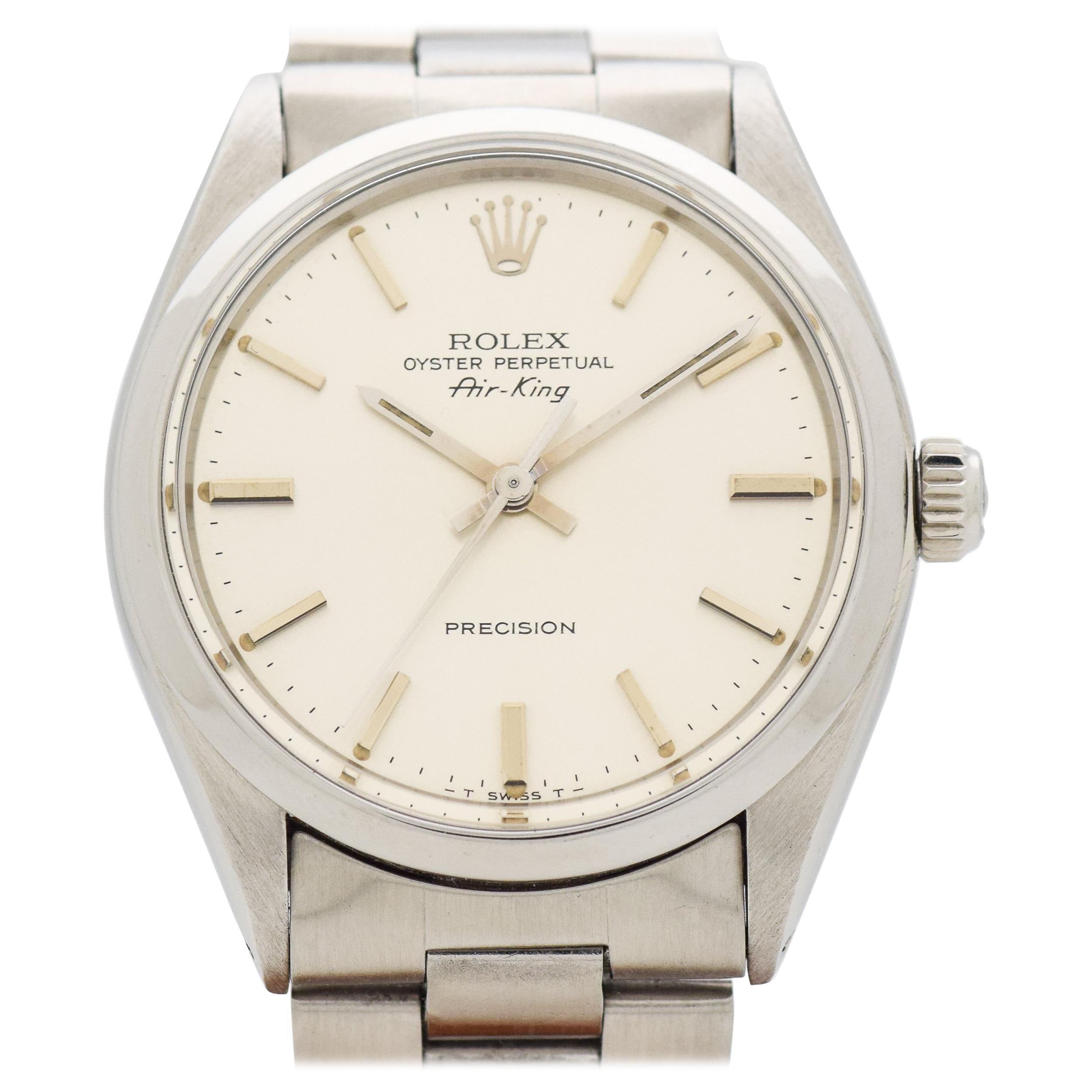 Vintage Rolex Air-King Reference 5500/1002 Stainless Steel Watch, 1979