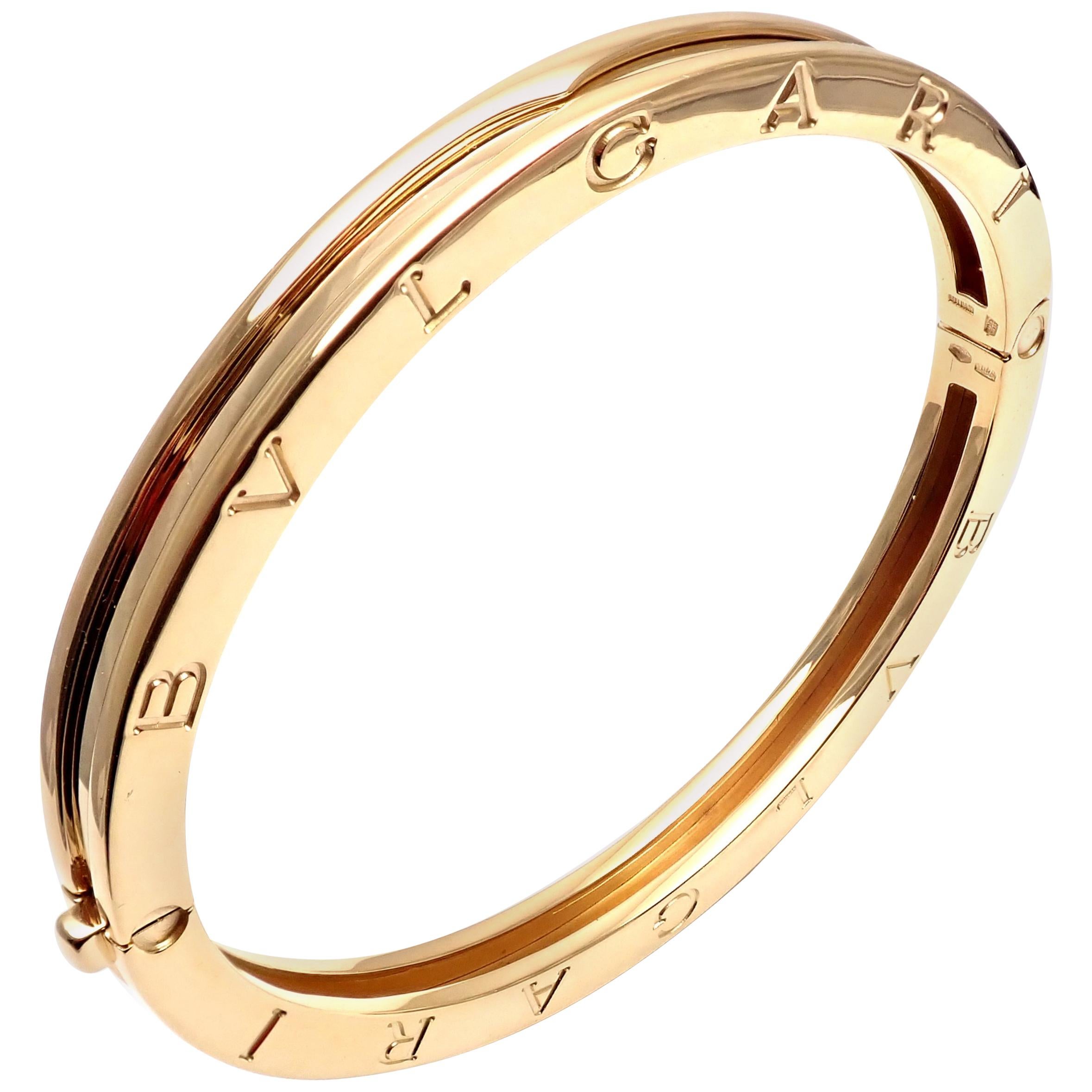 Bulgari B-Zero Yellow Gold Bangle Bracelet