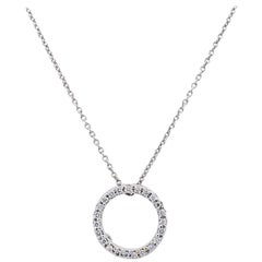 Roberto Coin Small Diamond Circle Pendant Necklace
