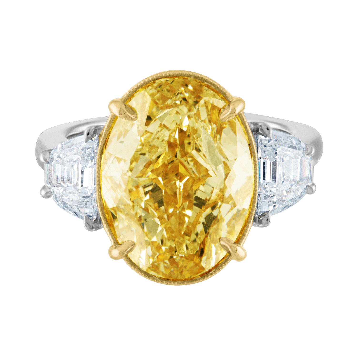 GIA Certified 10.01 Carat Oval as Fancy Brownish Yellow Ring