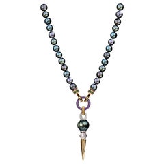 Rosa Van Parys Naomi & Elise 4.0 AAA Tahitian Pearl Necklace 18 Karat Gold